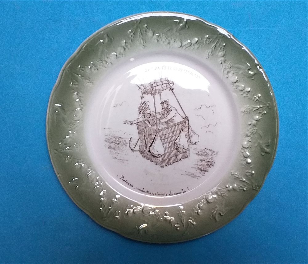 ASSIETTE PARLANTE K &sect; G LUNEVILLE : l'a&eacute;rostat 