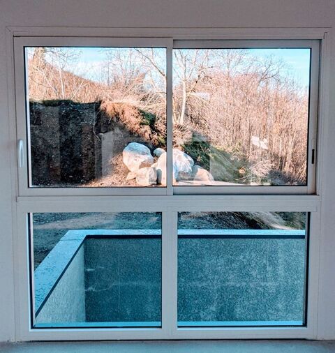 Baie en PVC plax 2 vantaux sur allge vitre fixe 900 vian-les-Bains (74)