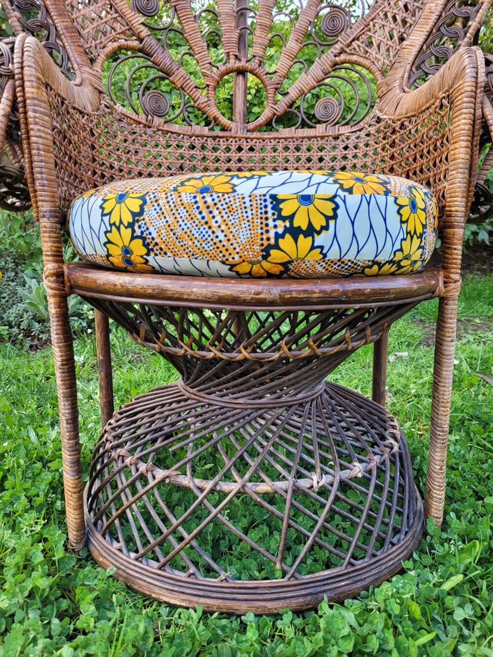 Fauteuil rotin et osier style 'Emmanuelle' Meubles