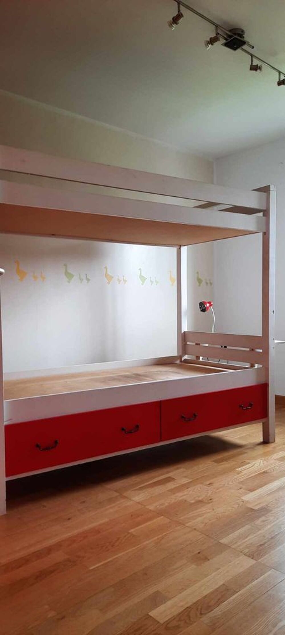 LIT BOUBLE NOYER MASSIF Mobilier enfants