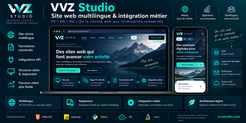 D&eacute;veloppement Python, ERP, automatisation & API ? VVZ Studio 0 65000 Tarbes