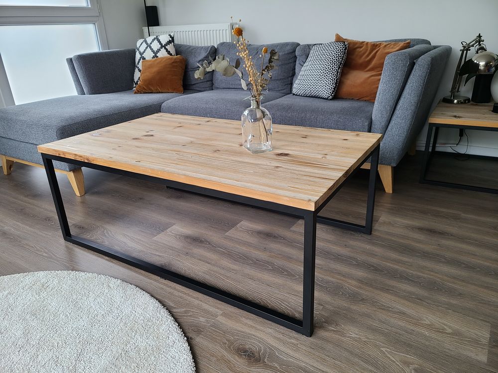 Table basse bois et metal Meubles