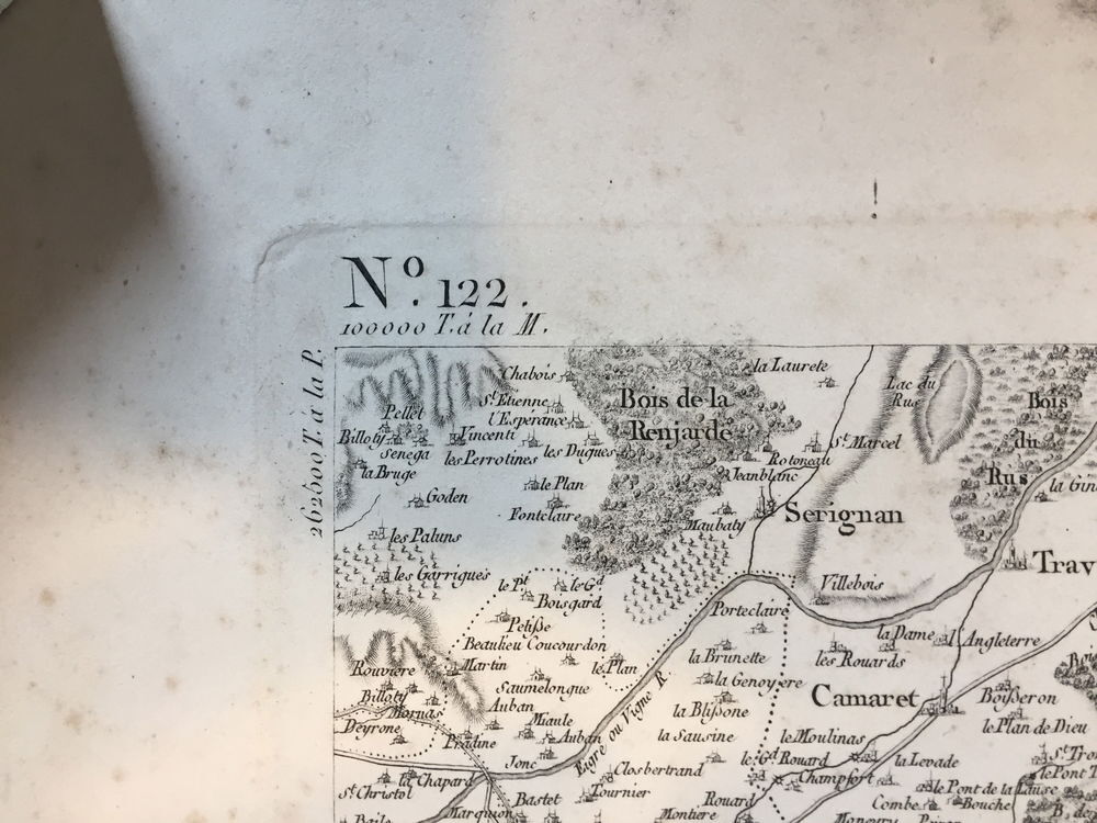 Carte CASSINI N&deg; 122 - Avignon Décoration
