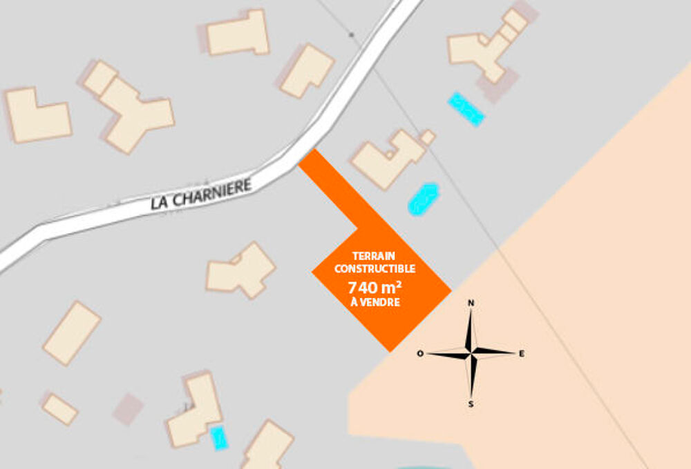 Vente Terrain 740 m2 - Bellevigny - La Charnière Beaufou