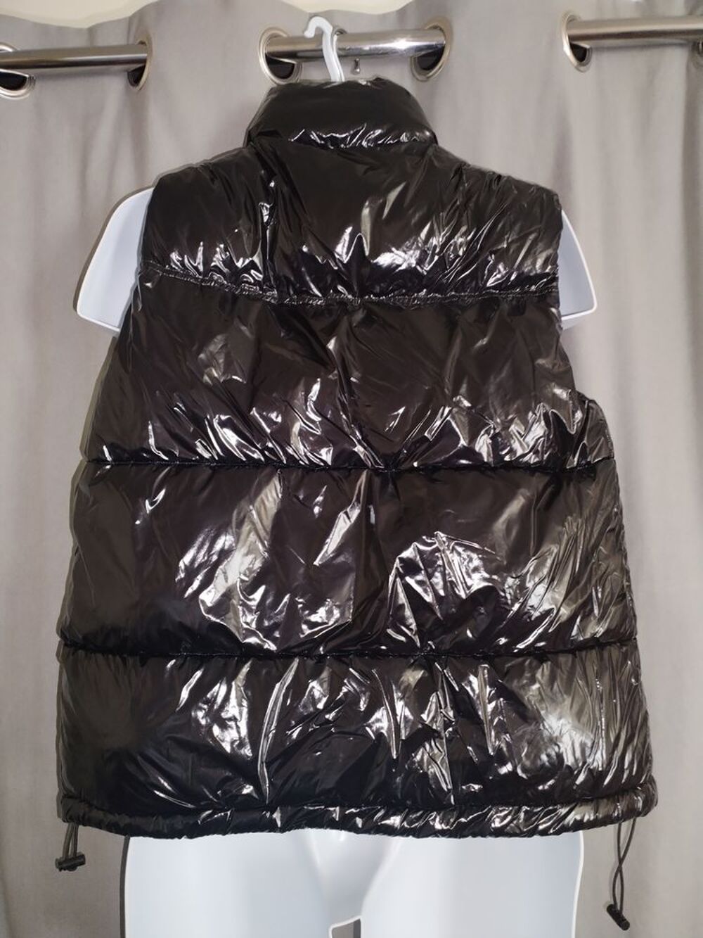 Doudoune brillante homme sans manches Vêtements