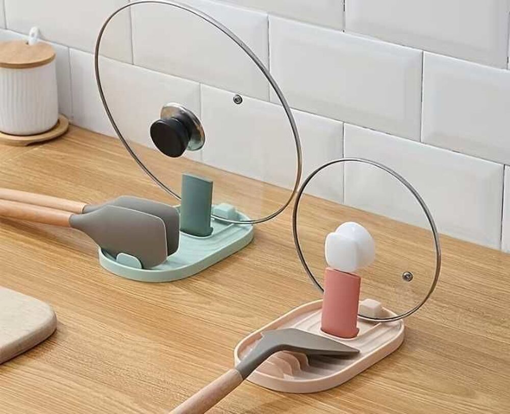 1pc+Etag&egrave;re+de+Rangement+Moderne+en+Plastique+pour+Cuisine+avec+Plateau+d'Egouttage,+Porte-Couvercles+de+Casseroles,+Repose-Cuill&egrave;res Electroménager