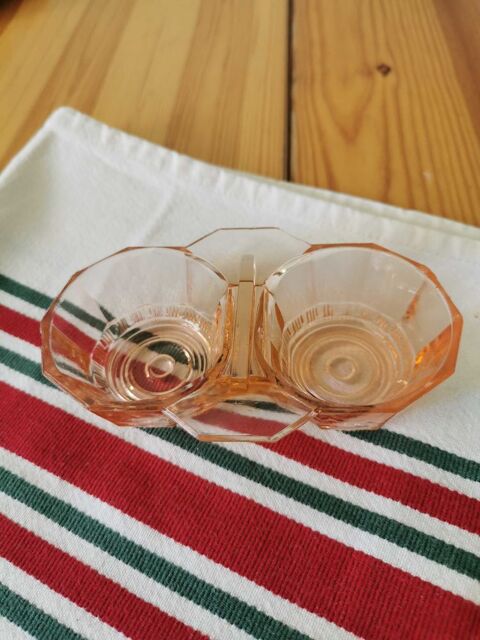 Saleron salière poivrier Style art déco verre Mérignac (33)