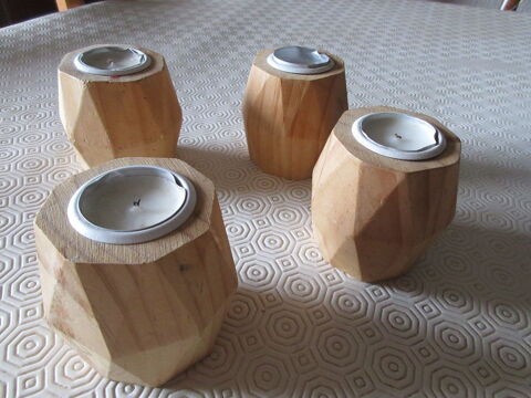 4 photophores en bois 10 Le Cr�s (34)