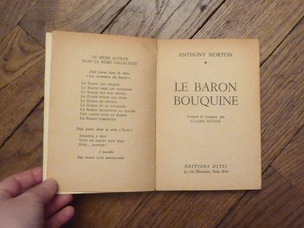 Le Baron Bouquine- Anthony Morton- Ditis Livres et BD
