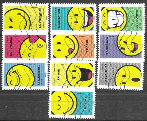 lot de 10 timbres oblitérés de 2022 1 Maubeuge (59)
