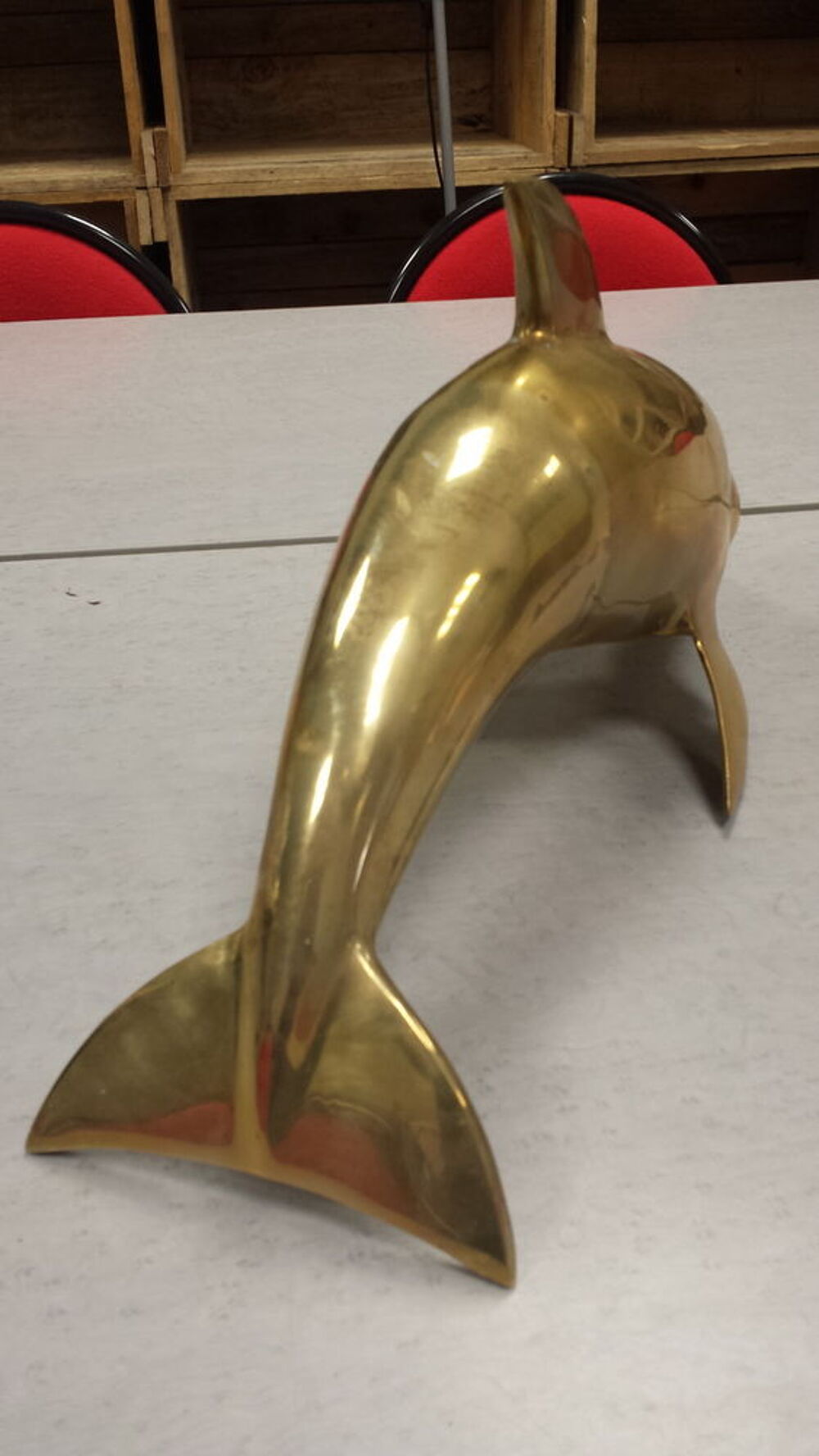 BEAU DAUPHIN CUIVRE/LAITON 44x23x15 cm
Décoration