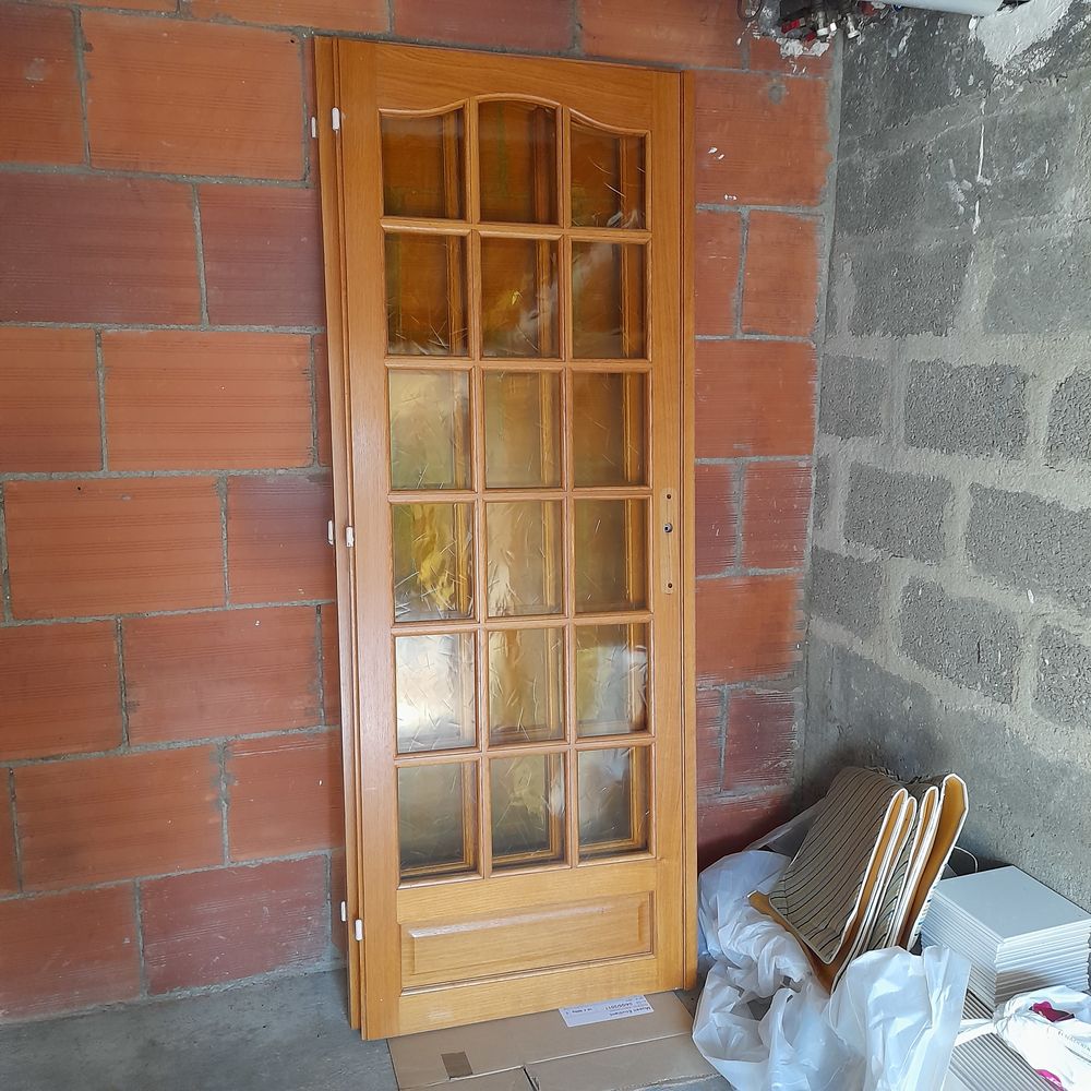 Double porte vitr&eacute;e bois Meubles