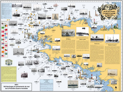 Cartes maritimes des paves de Bretagne 15 Lorient (56)