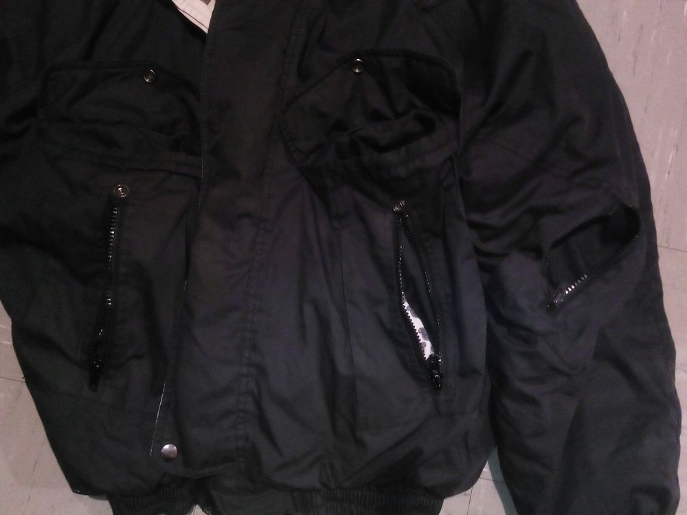 Blouson noir homme chaud Taille M 46/48 Vêtements
