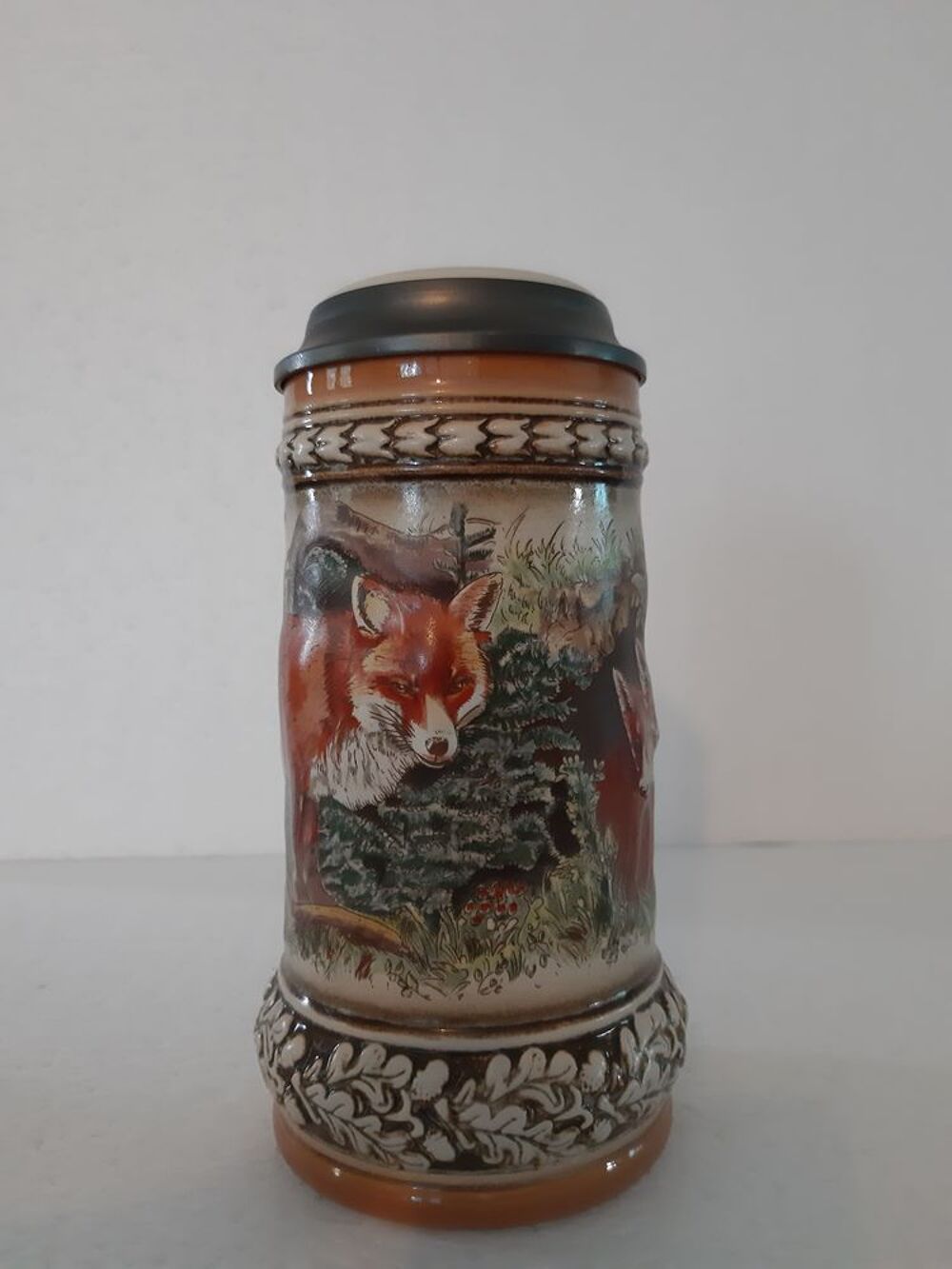 Une chope motif renard 