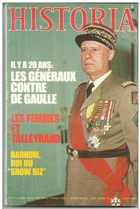 HISTORIA N 413 - Avril 1981 - Il y a 20 ans : les gnraux contre De Gaulle 3 Montauban (82)