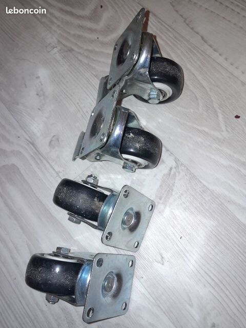 Ensemble 4 roulettes pivotante 15 Enghien-les-Bains (95)