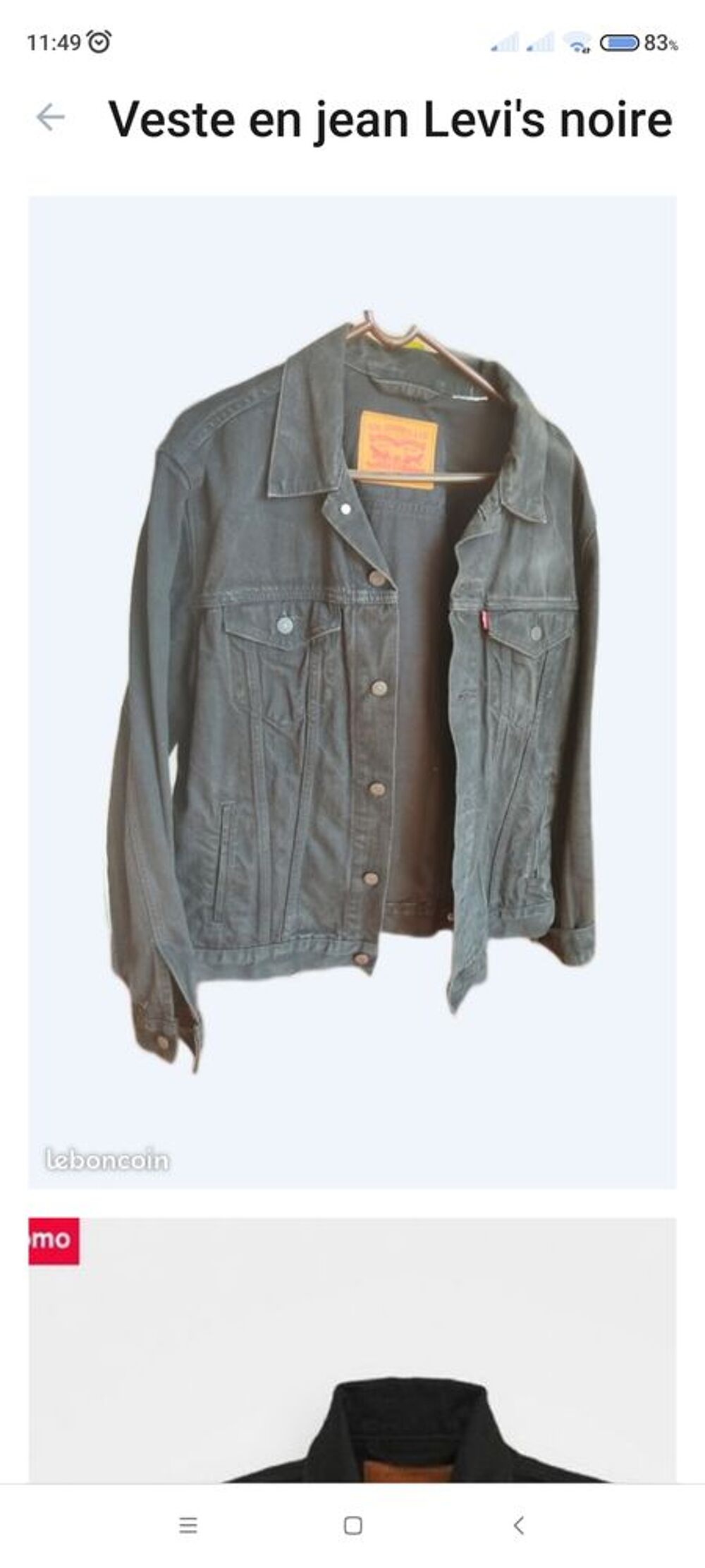 Veste trucker homme
Taille L. Vêtements