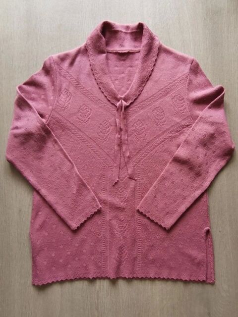 Pull rose maille ajour� taille 44 3 Combs-la-Ville (77)