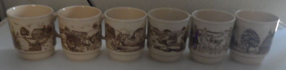 6 Mugs-tasses neuves en c&eacute;ramique COLOROLL KILNCRAFT ENGLAND Cuisine