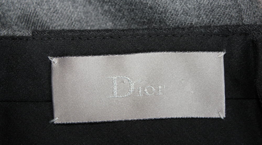 Pantalon gris &amp; noir DIOR T.46 Vêtements