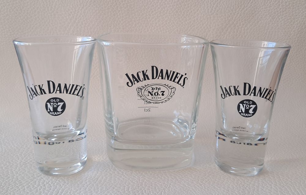 lot de 3 verres &agrave; whisky Jack Daniel's n&deg;7 