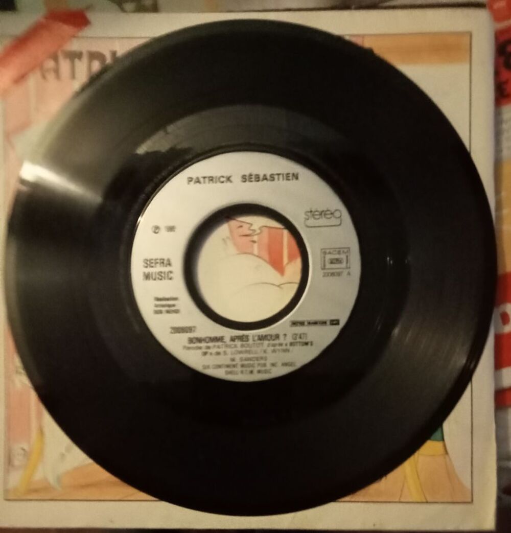 PATRICK SEBASTIEN / 5 X DISQUES VYNIL45 TOURS CD et vinyles
