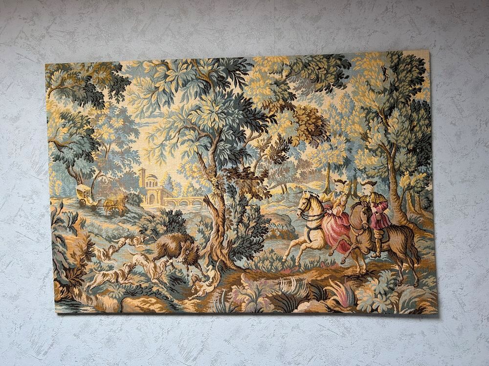 Tableau tapisserie genre d'Aubusson Décoration