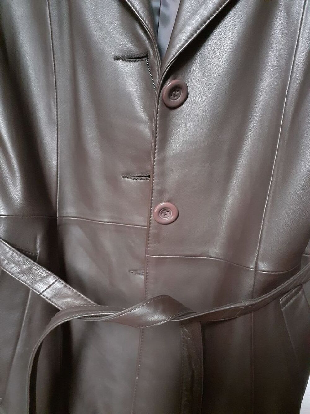 Veste femme marron ceintur&eacute;e Vêtements