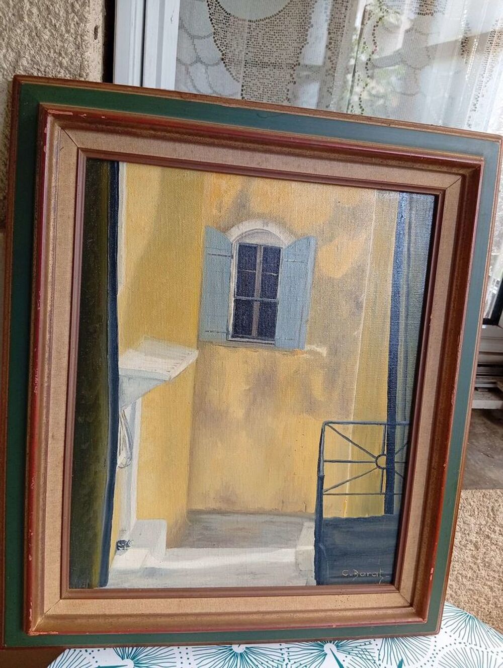 Tableau / rue de provence et le chat Décoration