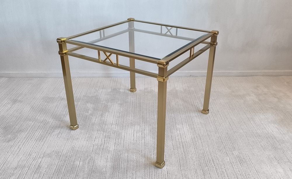 Belle table basse dor&eacute;e carr&eacute;e Orsenigo Italy Meubles