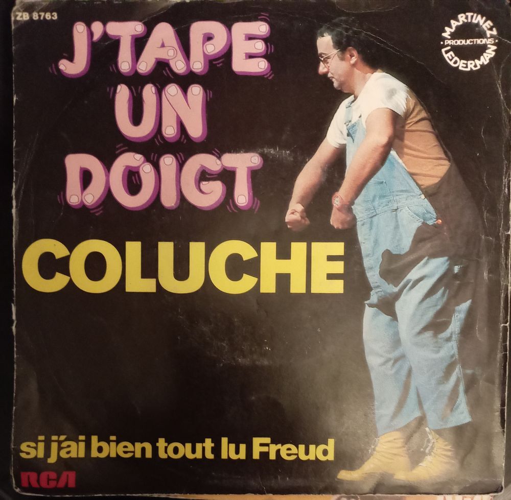 COLUCHE / 3 X DISQUES VYNIL 33 ET 45 TOURS CD et vinyles