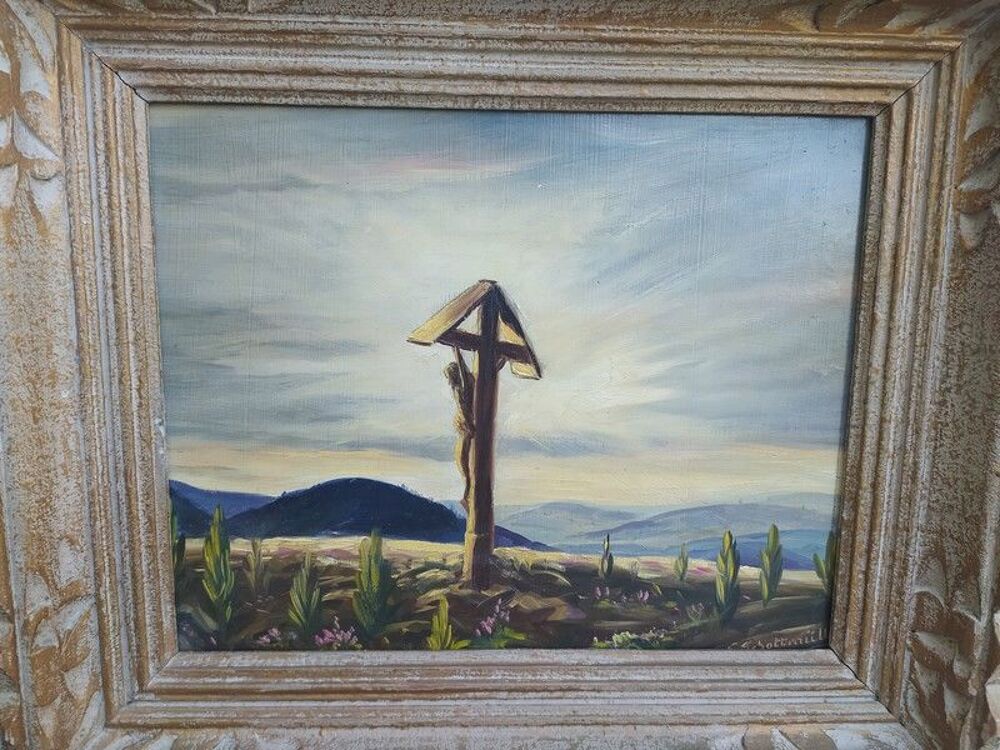 Tableau Calvaire Christ For&ecirc;t Noire Emil Schottm&uuml;ller Décoration