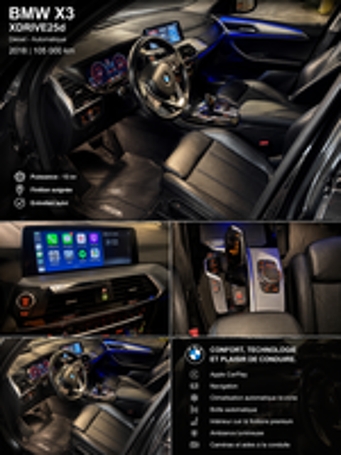 X3 xDrive25d 231ch BVA8 Business 2018 occasion 35330 La Chapelle-Bou&euml;xic