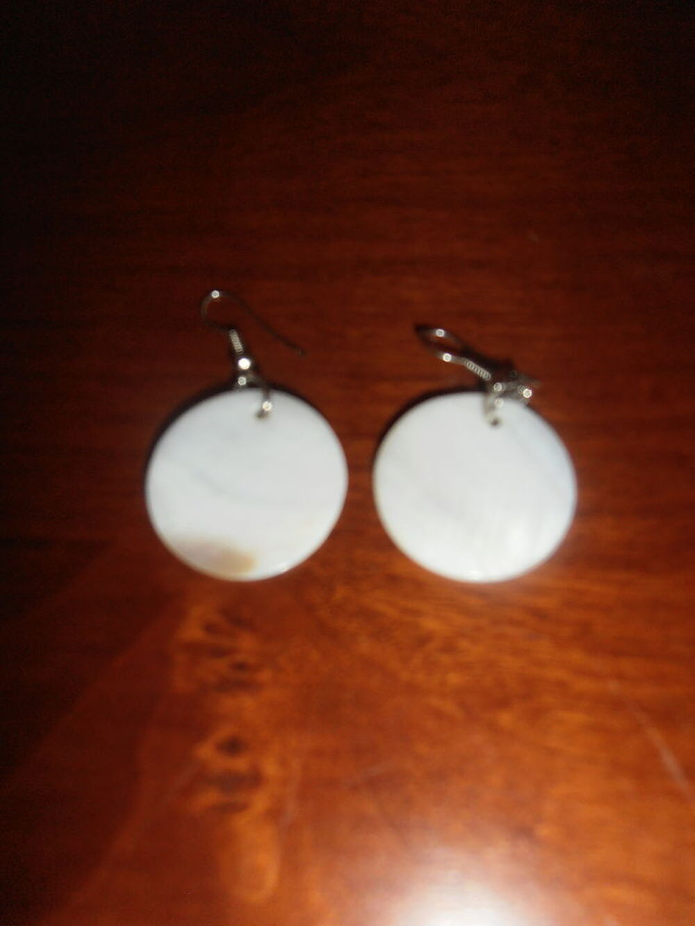 Boucles d'oreilles nacre rondes 11 (28b) Bijoux et montres