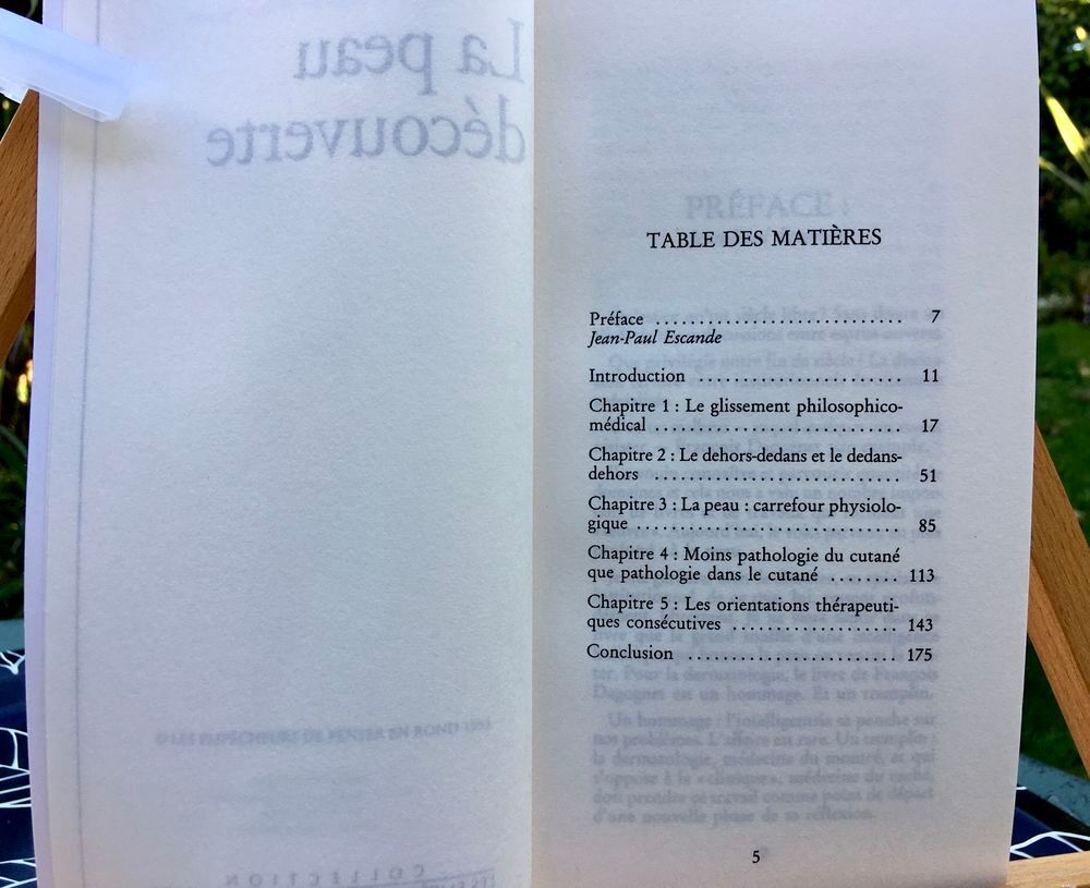 La Peau d&eacute;couverte de F.Dagognet; Livre Neuf de 188 p Livres et BD