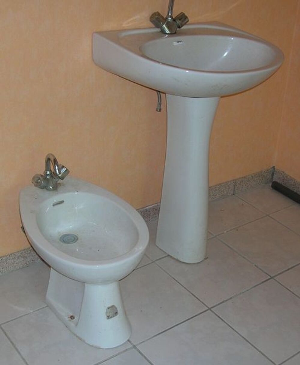 Lavabo avec colonne, bidet pour Salle de Bain Bricolage