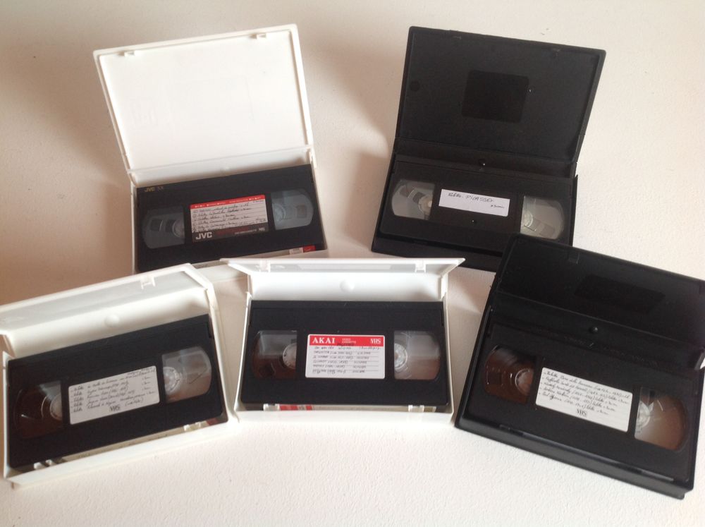 5 K7 VID&Eacute;OS TDK, SONY, JVC, AKAI 240/180mn Envoi Possible DVD et blu-ray