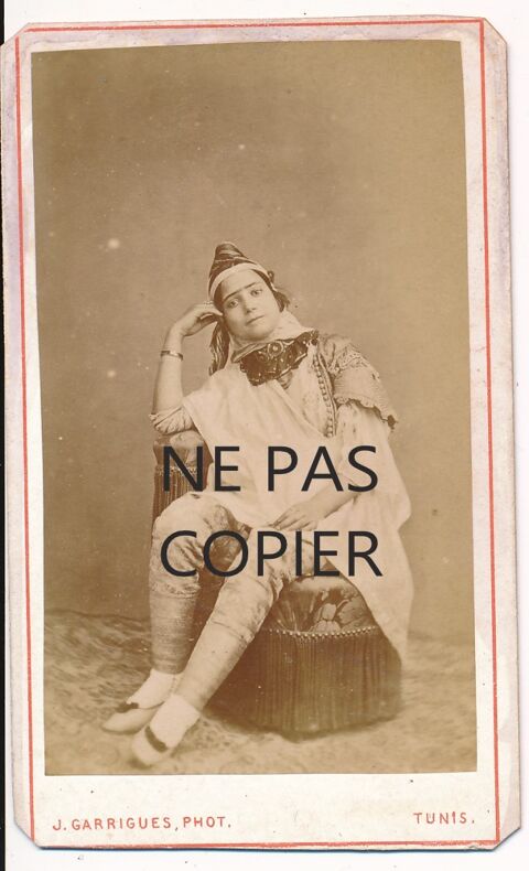Cdv Photographie Jeune Femme Juive en Habits de Fête ca1870 1 Loches (37)