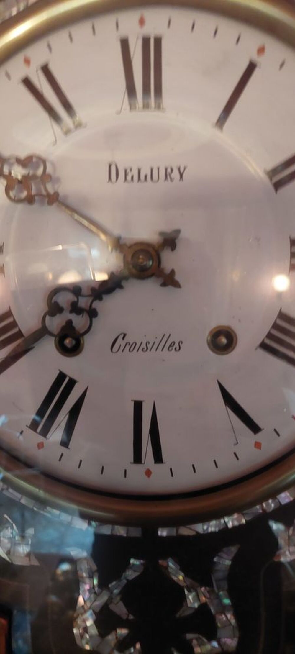 Horloge ancienne oeil de boeuf Décoration