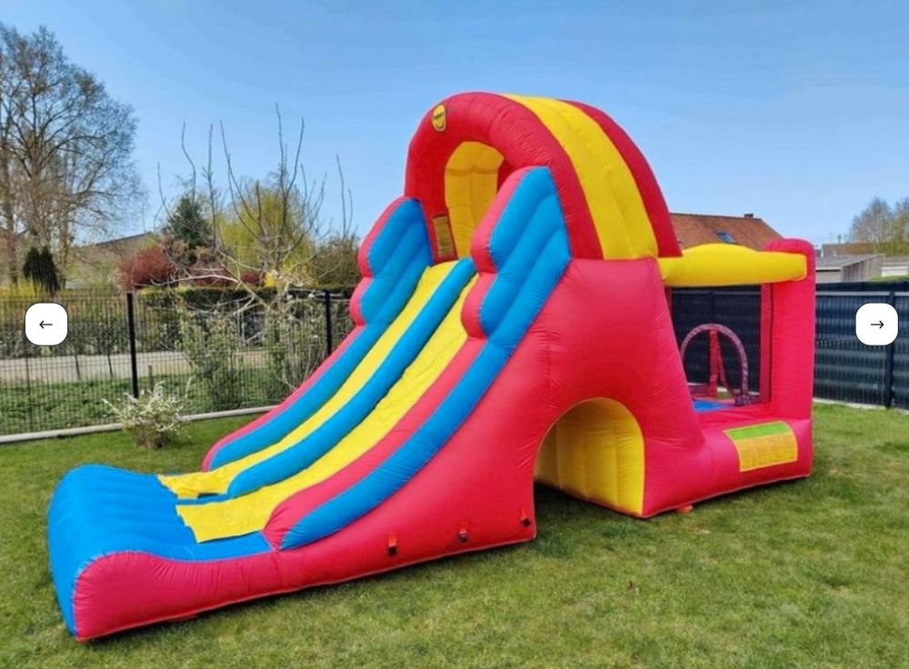 Ch&acirc;teau gonflable Happy Hop avec double piste de toboggan Jeux / jouets