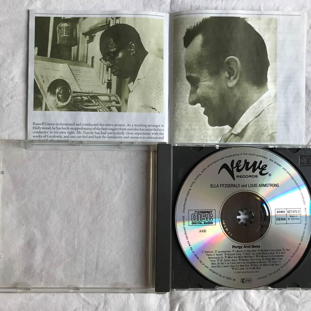 CD Ella Fitzgerald &amp; Louis Armstrong Porgy And Bess Gershwin CD et vinyles