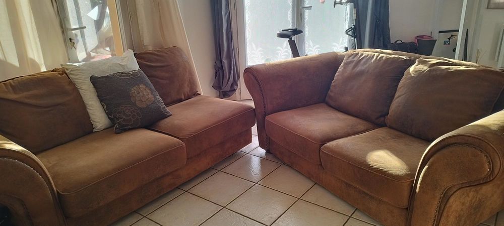 Lot de 2 canap&eacute;s Bois et Chiffons Meubles