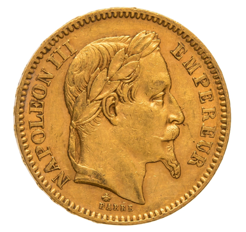 Authentique Pièce 20 Francs Or Napoléon III Tête Laurée 1863 1100 Digne-les-Bains (04)