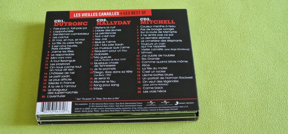 LES VIEILLES CANAILLES 
BEST OF 
DUTRONC HALLYDAY MITCHELL CD et vinyles