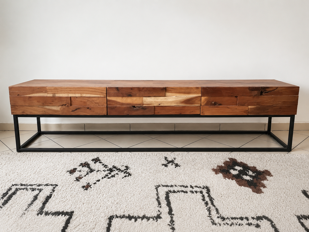 Meuble TV bois massif acacia 180cm Meubles