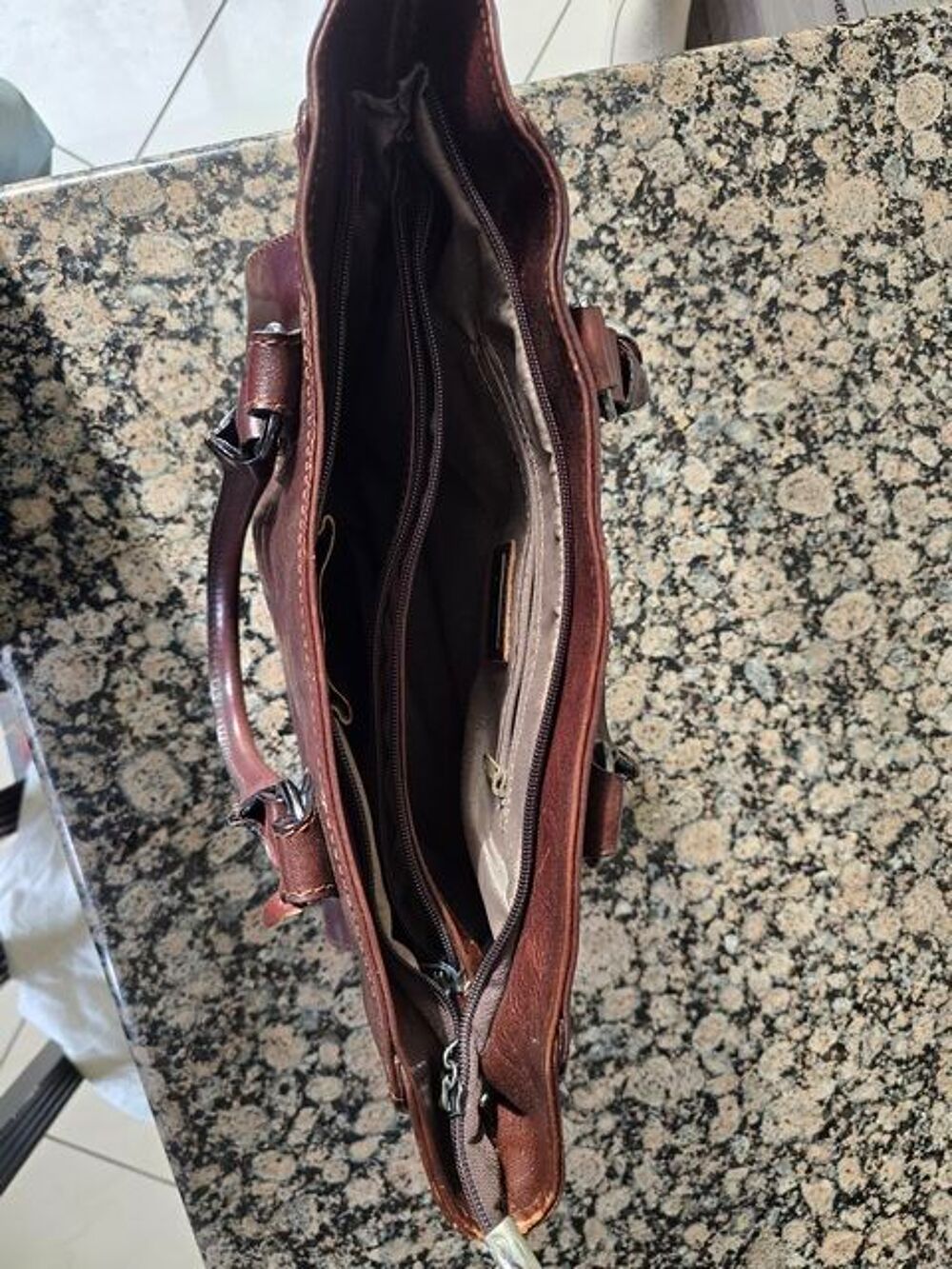 SAC CUIR MARRON MARTA PONTI Maroquinerie