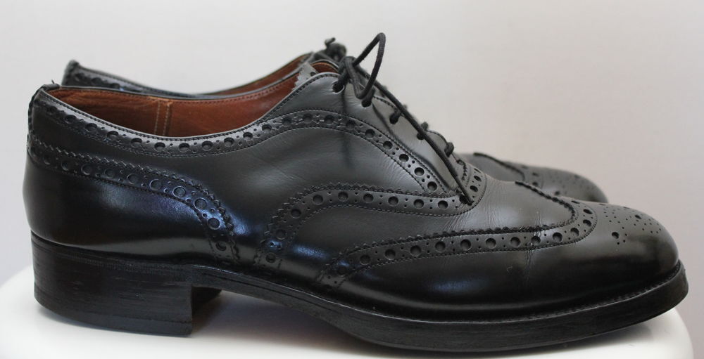 CHURCH'S CHAUSSURES &agrave; € LACETS NOIR BURWOOD T.41,5 Fr Chaussures