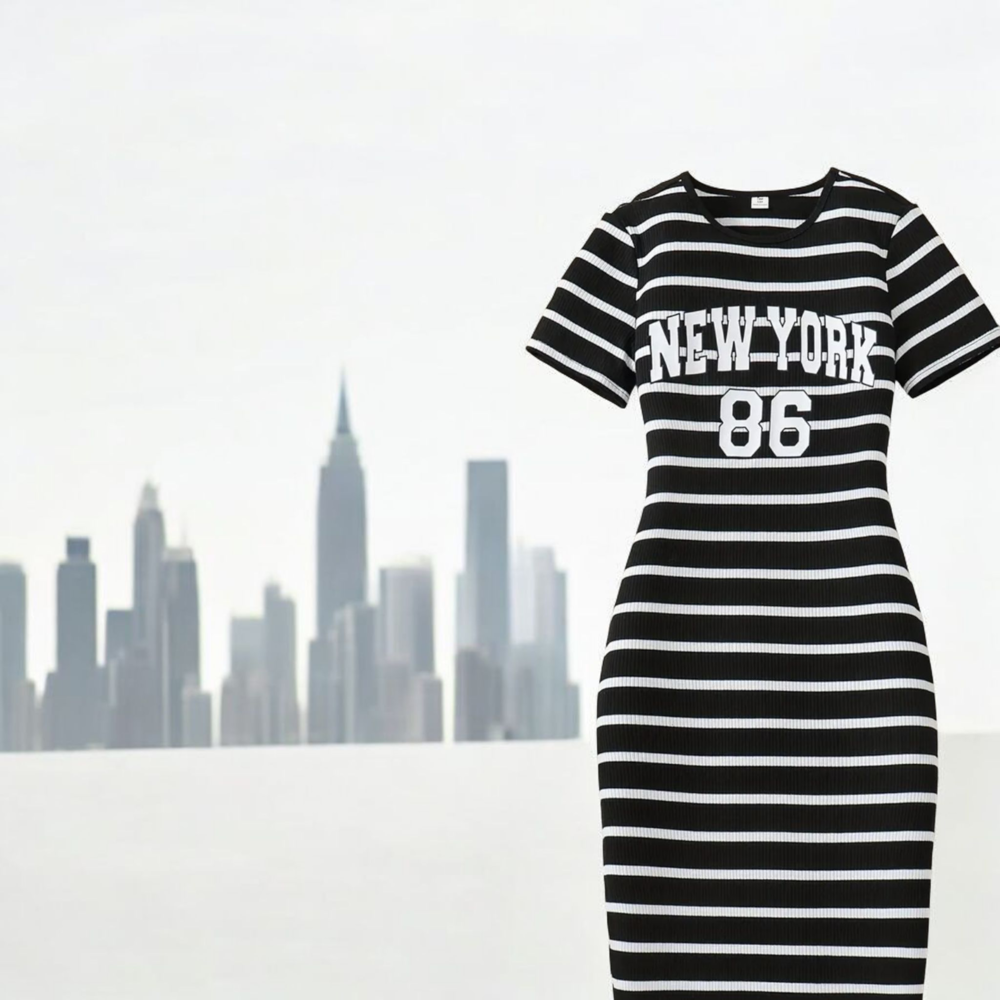 Robe d&eacute;contract&eacute;e d'&eacute;t&eacute; &agrave; manches courtes pour jeunes filles V�tements