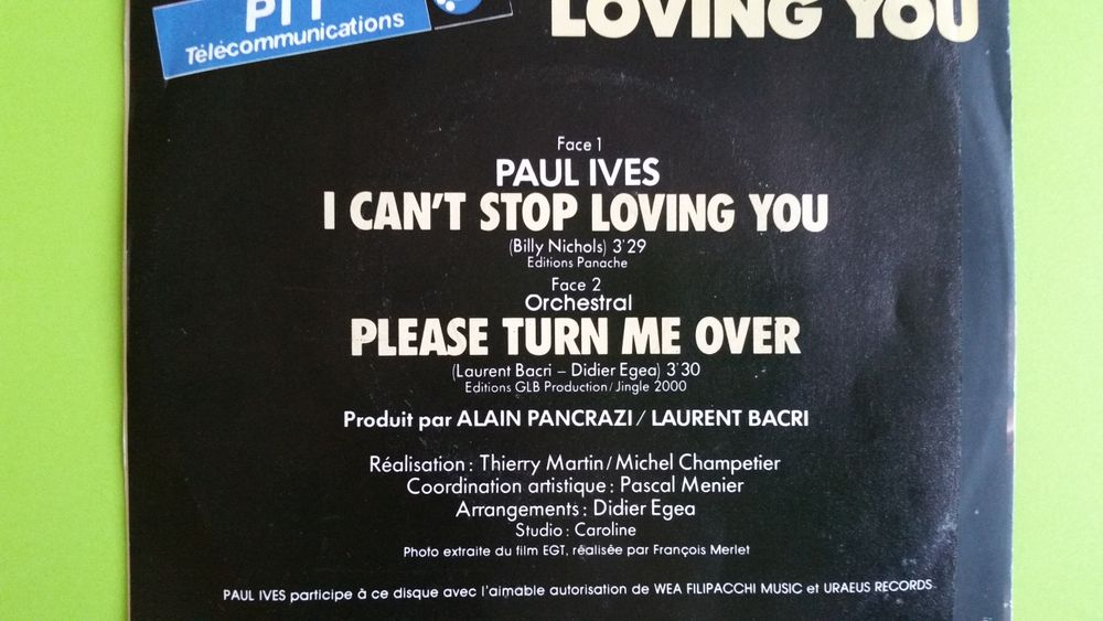 I CAN'T STOP LOVING YOU - PAUL IVES CD et vinyles